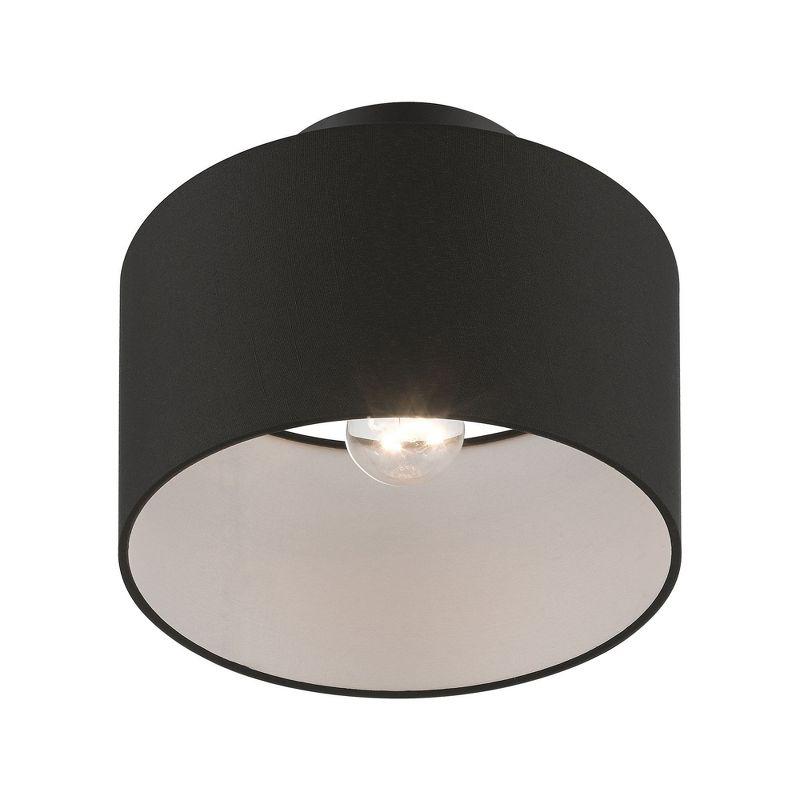 Livex Lighting Bainbridge 1 - Light Semi-Flush Mount in  Black