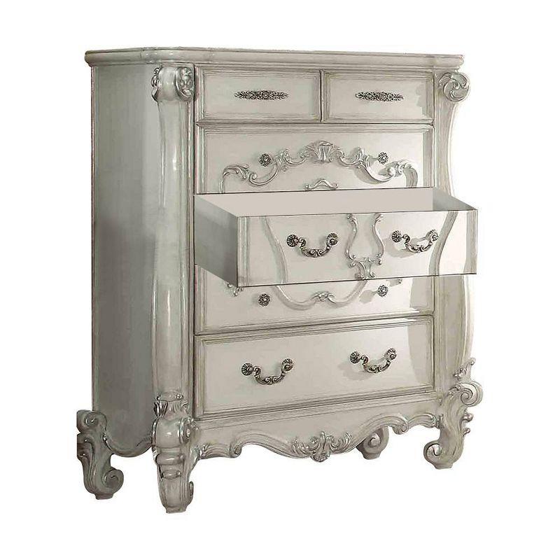 47" Versailles Bedroom Sets Bone White - Acme Furniture: Royal Style, 5-Drawer Storage