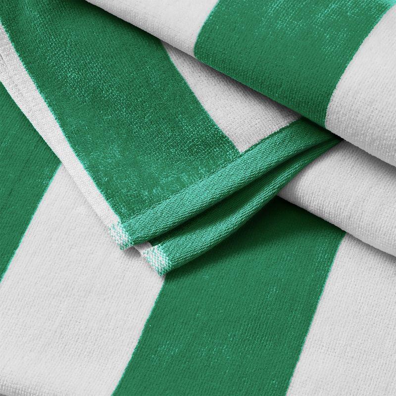 FreshFolds 100% Cotton Absorbent & Quick-Dry Cabana Beach Towels (Set of 4)
