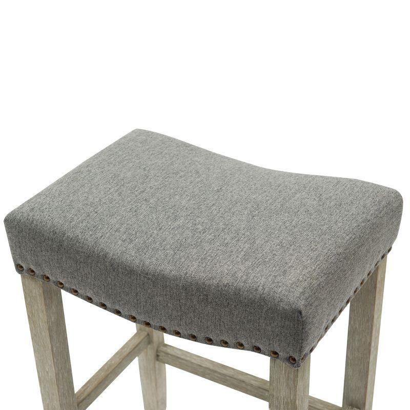 WestinTrends 24" Upholstered Saddle Seat Counter Stool (Set of 2)