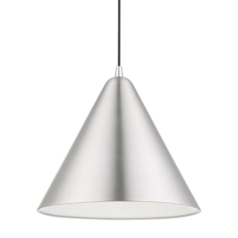 Livex Lighting Dulce 1 - Light Pendant in  Brushed Aluminum/Polished Chrome