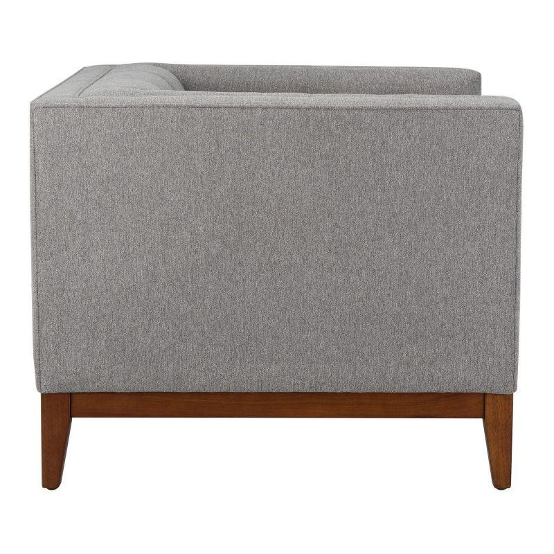 Garnet Linen Tufted Armchair - Light Gray - Safavieh