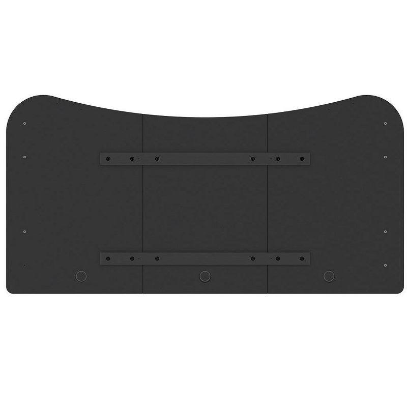 Monoprice Pre-Drilled 3-piece Sit-Stand Desk Table Top 63 Inches Wide - Black, Custom Sized For Motorized And Manual Crank Height Adjustable Desk