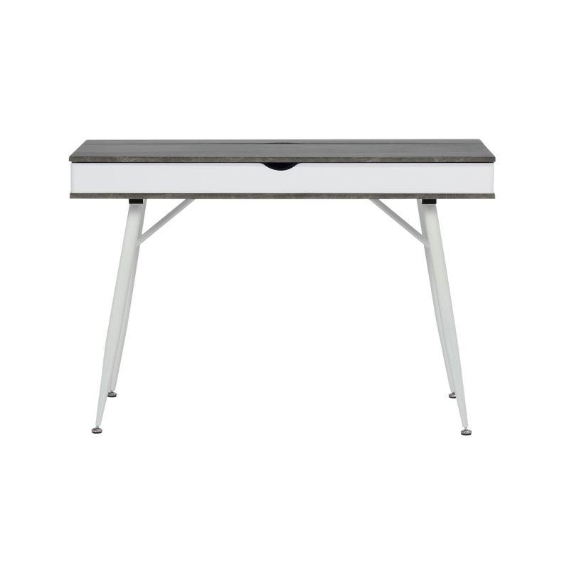 Alcove Writing Desk Dark Gray Wash - Calico Designs: Metal Frame, MDF Surface, Modern Style, Home Office Furniture