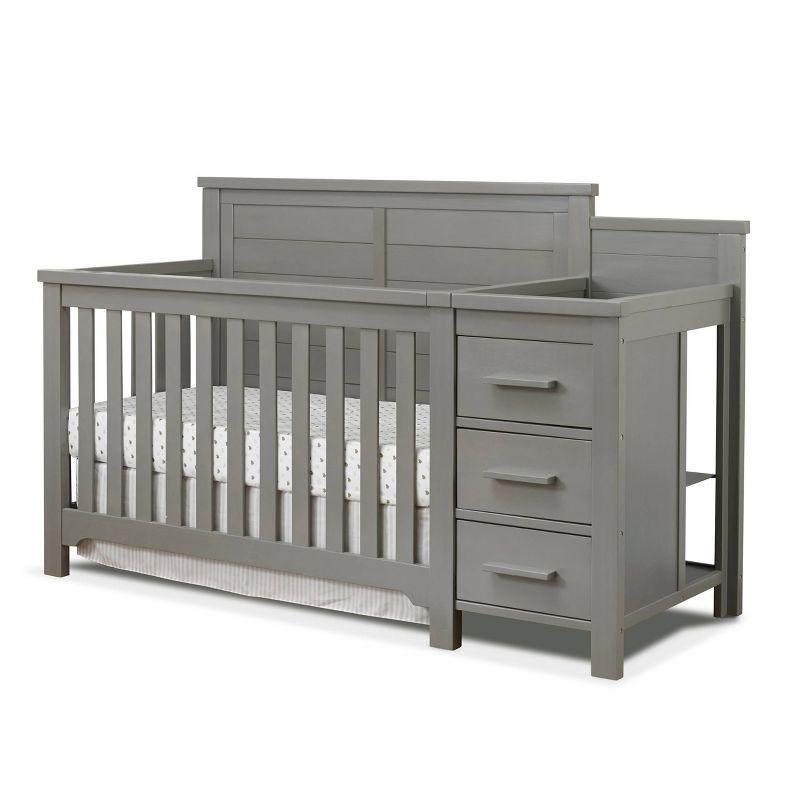 Sorelle Farmhouse Crib & Changer - Weathered Gray