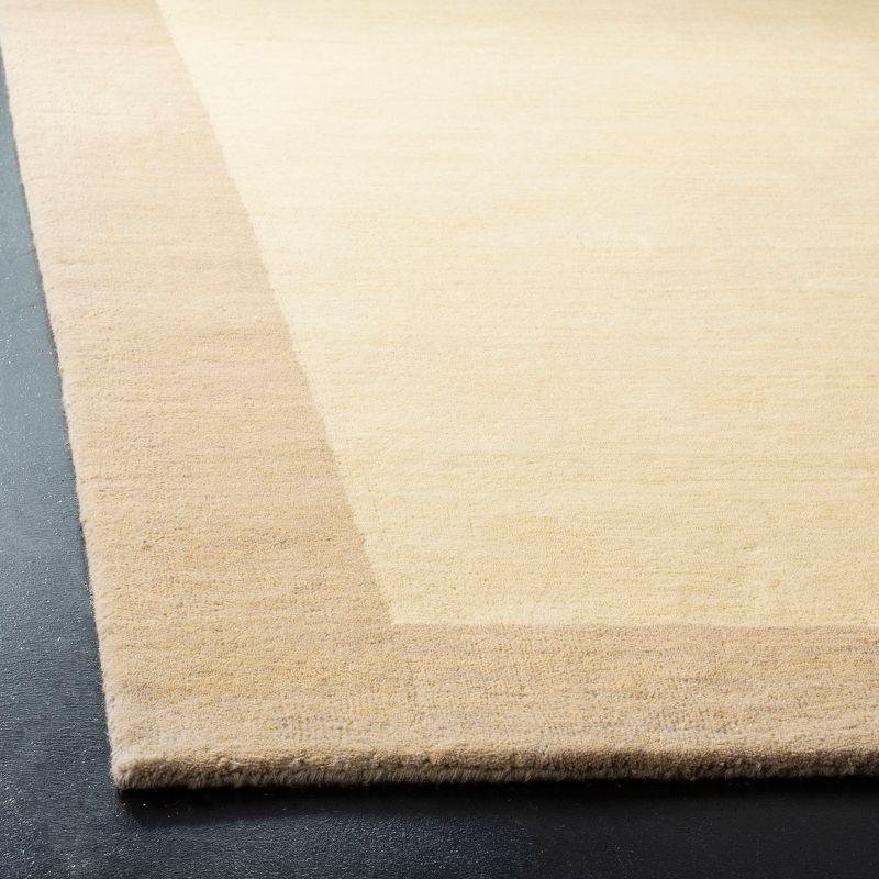 Ivory Wool Hand-Knotted Reversible 3' x 5' Area Rug