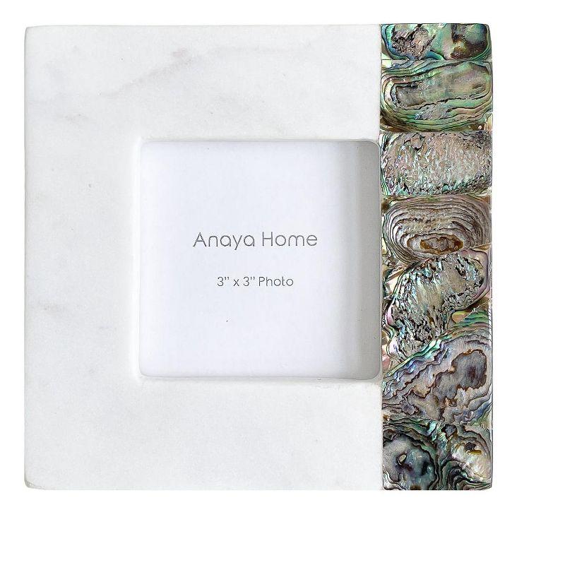 Rainbow Pearl White Marble Picture Frames