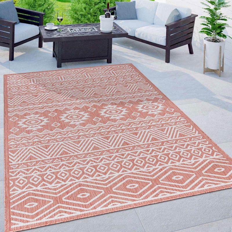 Terra Geometric Flat Woven Indoor/Outdoor Area Rug