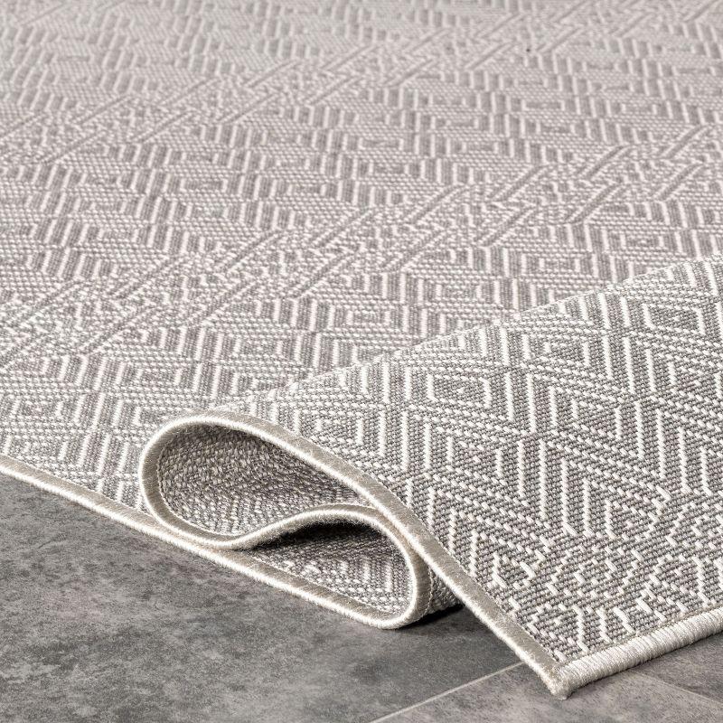 Nuloom Paloma Abstract Geometric Indoor and Outdoor Area Rug, Gray, 4'x6'