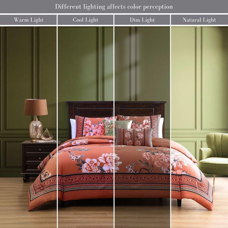 BeBeJan Bebejan Rossana 100% Cotton Sateen 5 Piece Reversible Comforter Set