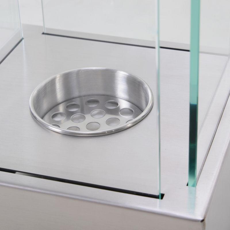 HomCom Metal Bio-Ethanol Tabletop Fireplace with Flame Guard