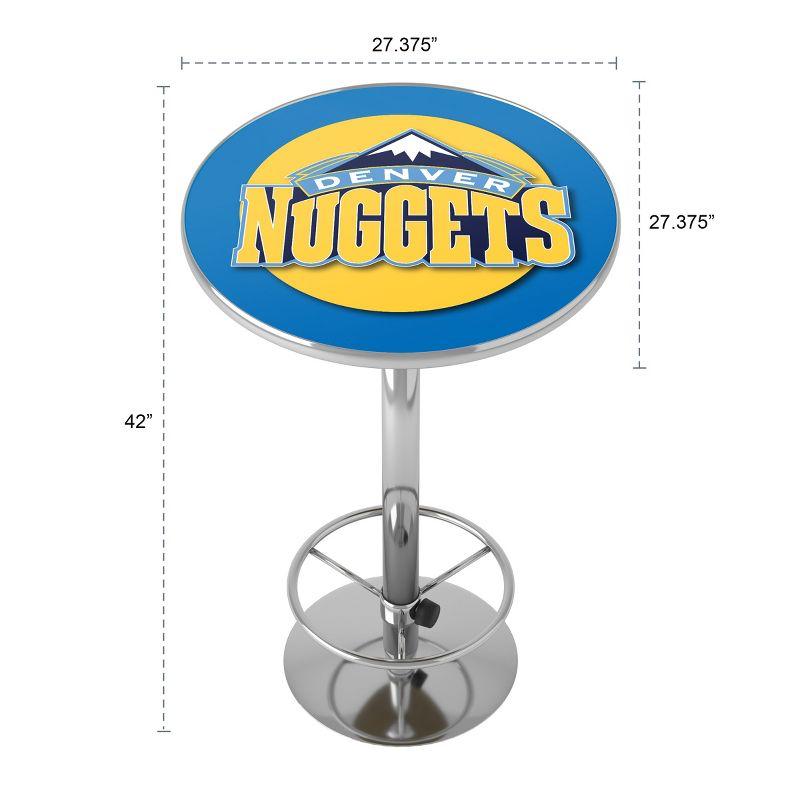 42" Contemporary Denver Nuggets Round Bar Table with Acrylic Top