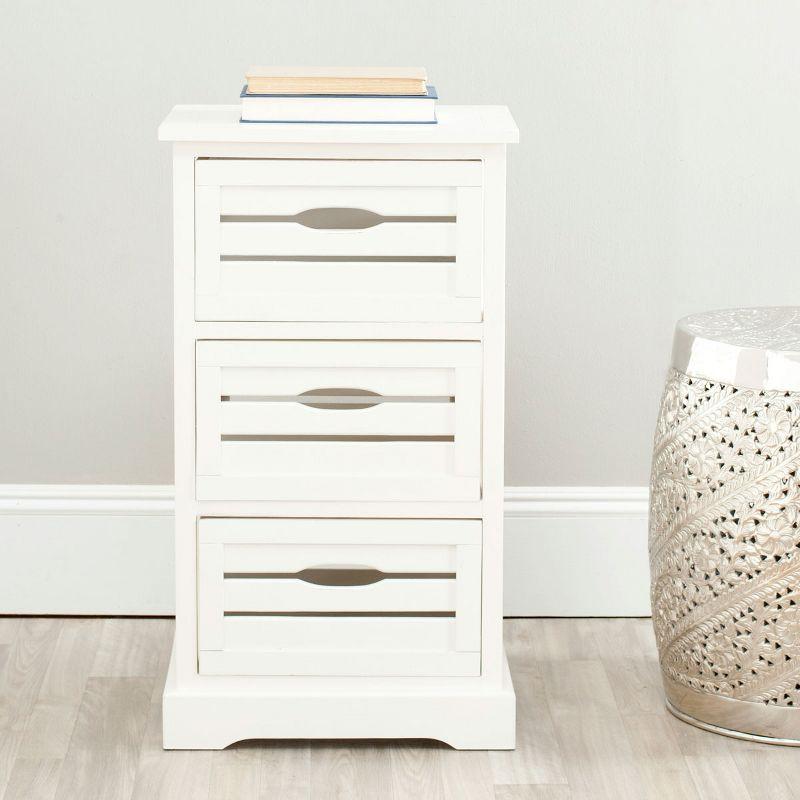 Samara 3 Drawer Cabinet - AMH5713 - Distressed Cream - Safavieh Couture
