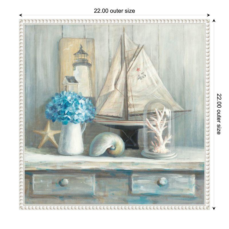 Amanti Art Summer House Square by Danhui Nai Canvas Wall Art Print Framed 22 x 22