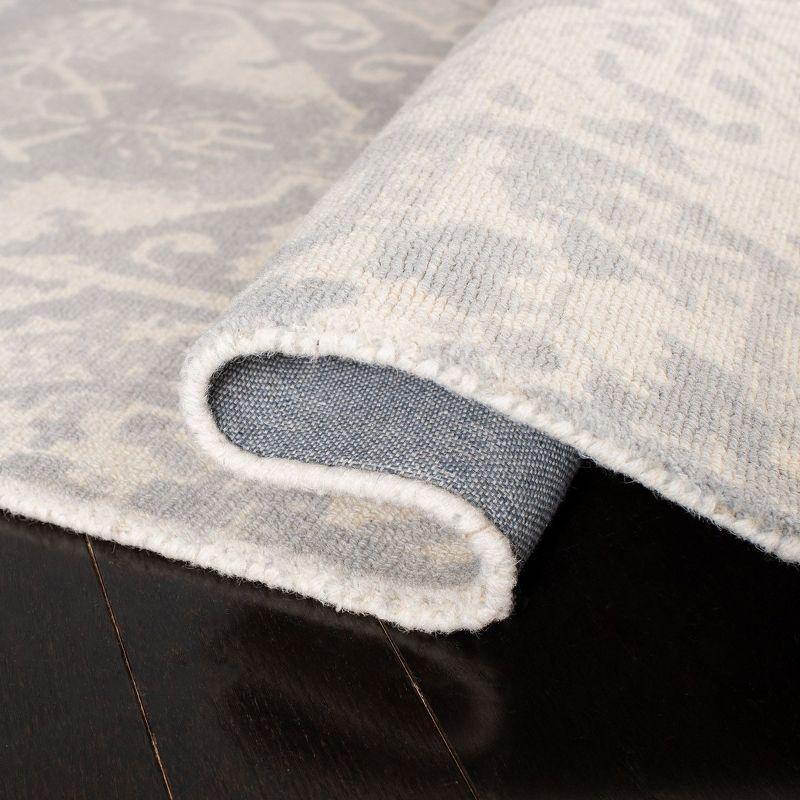 Restoration Vintage RVT532 Hand Tufted Indoor Accent Rug - 3'x5' - Light Grey/Ivory - Safavieh