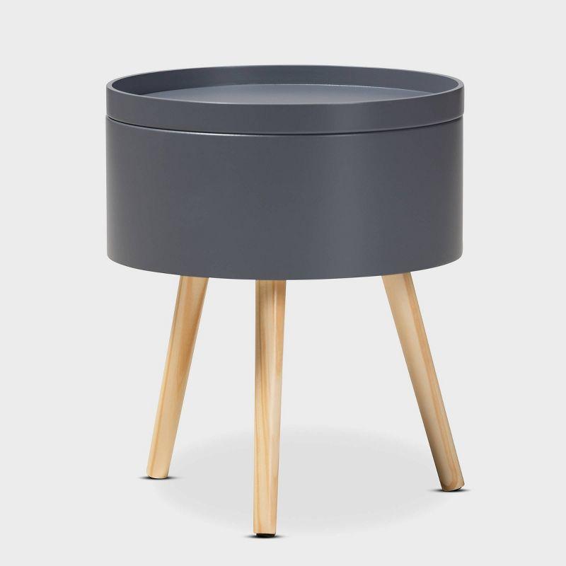 Jessen Wood Nightstand with Removable Top Gray - Baxton Studio