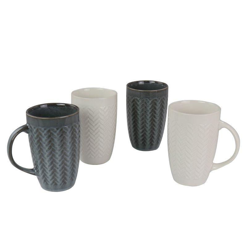 Gibson Home 22 oz Stoneware Mug set of 4