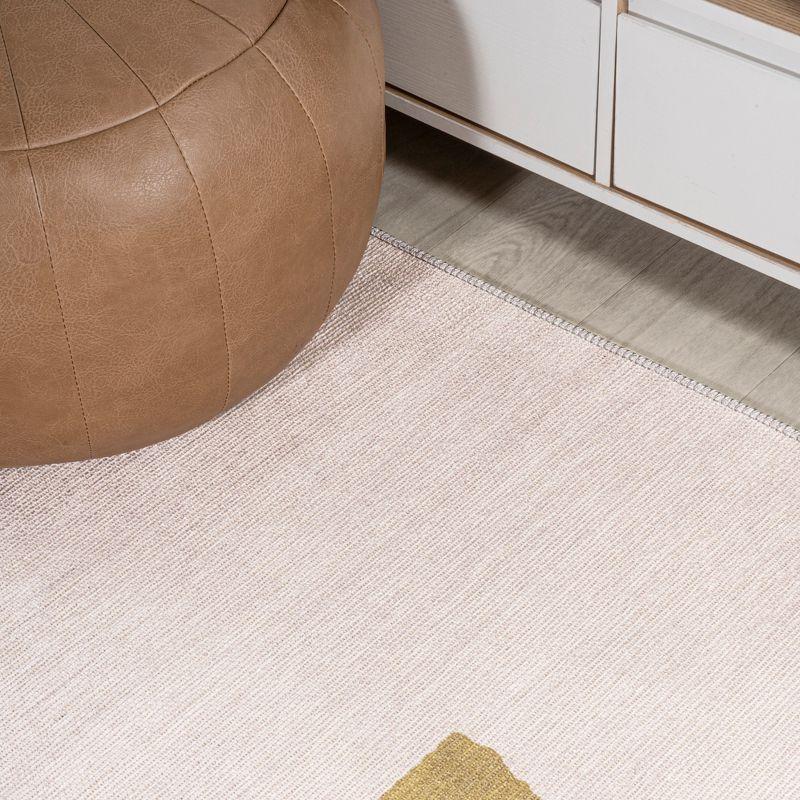 Luola Minimalist Geometric Machine-Washable Area Rug - JONATHAN Y