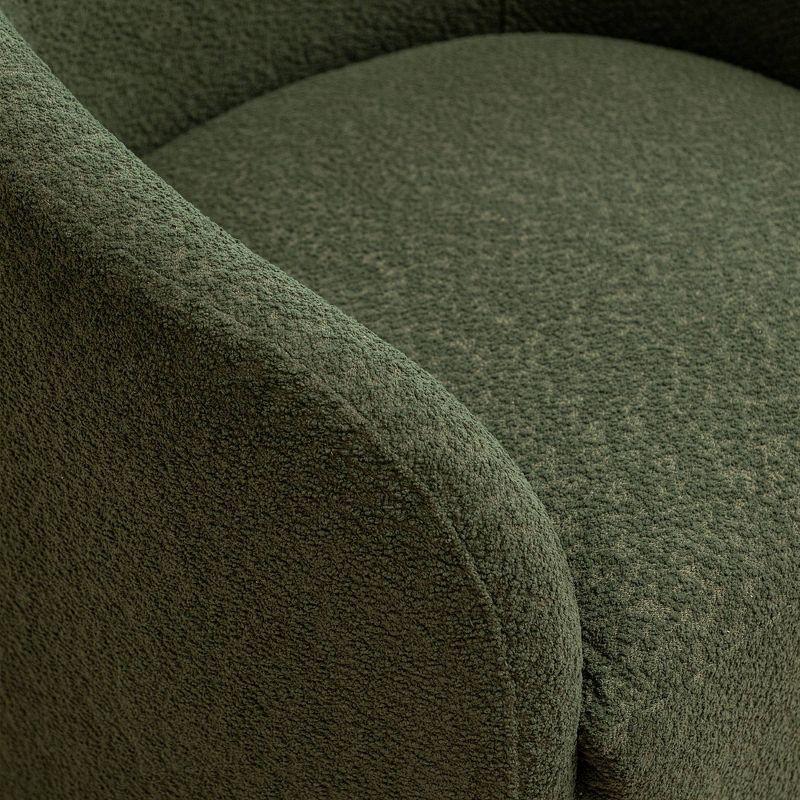 32" Wide Boucle Upholstered Swivel Barrel Chair - Kinwell