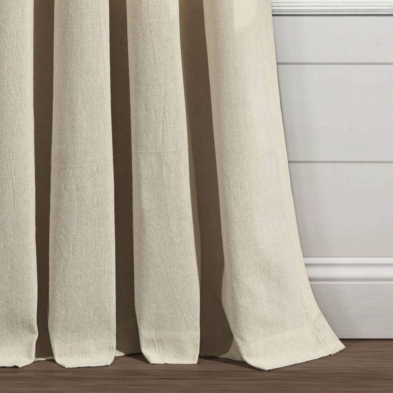Lush Decor Tassel Window Solid Cotton Blend Semi-Sheer Rod Pocket Single Curtain Panel