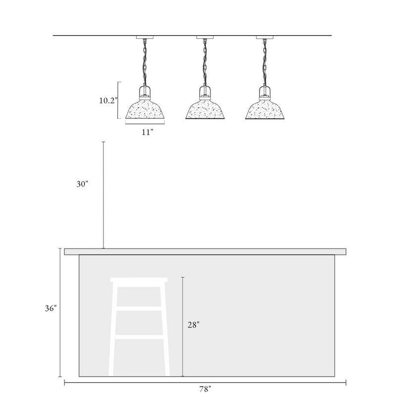 LNC Swarajism 1-Light 14" Polished Gold Mercury Glass Dome LED Indoor Hanging Kitchen Island Light : ETL Listed, Adjustable Height