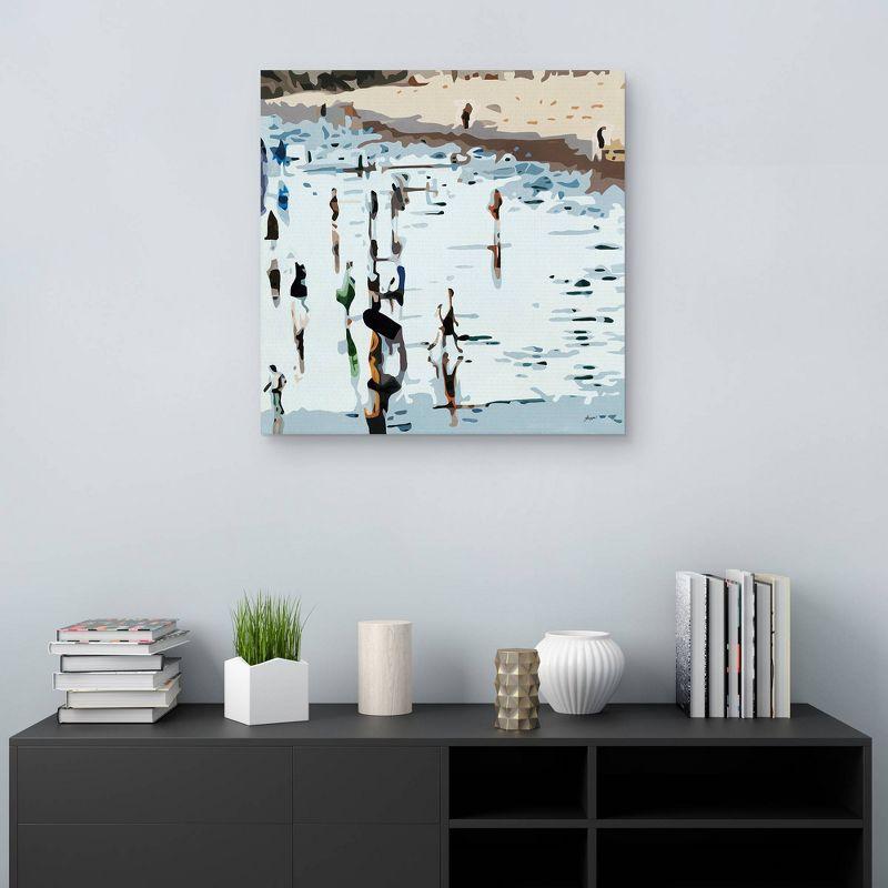 30" x 30" Self Reflection by Bethann Lawson Unframed Wall Canvas - Masterpiece Art Gallery: Modern Style, Vertical Ocean Scene