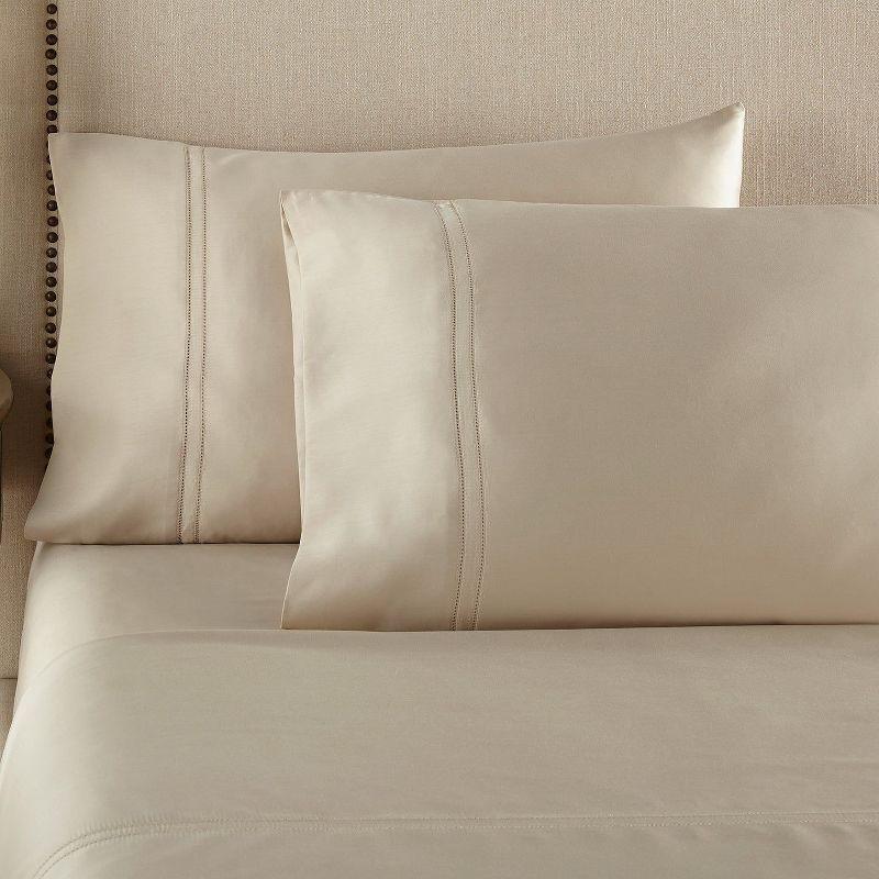 Yalda Tan Queen Egyptian Cotton Sateen Sheet Set