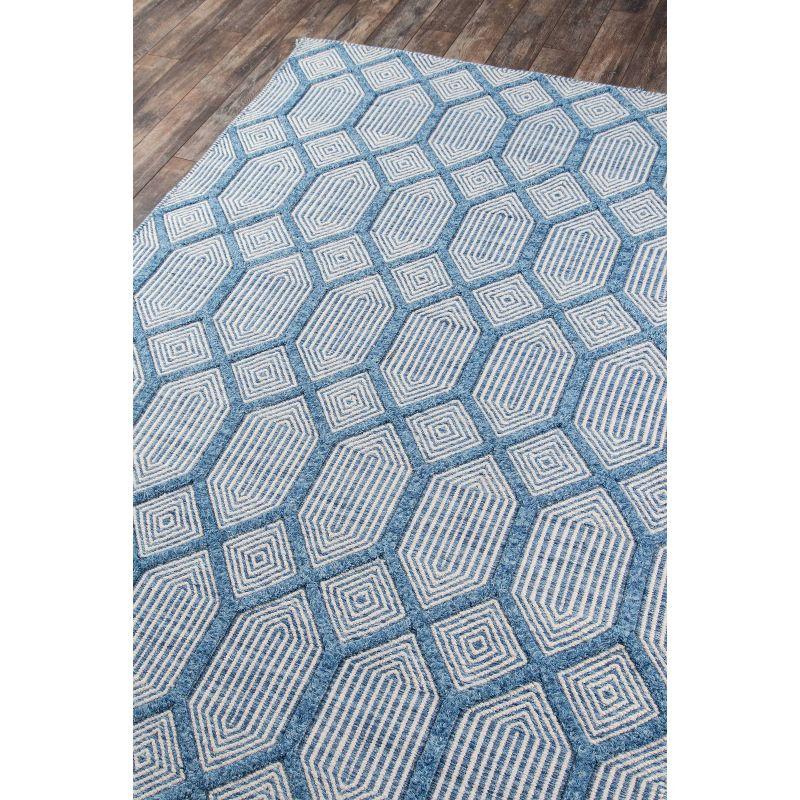 Langdon Cambridge Hand Woven Wool Area Rug Blue - Erin Gates by Momeni