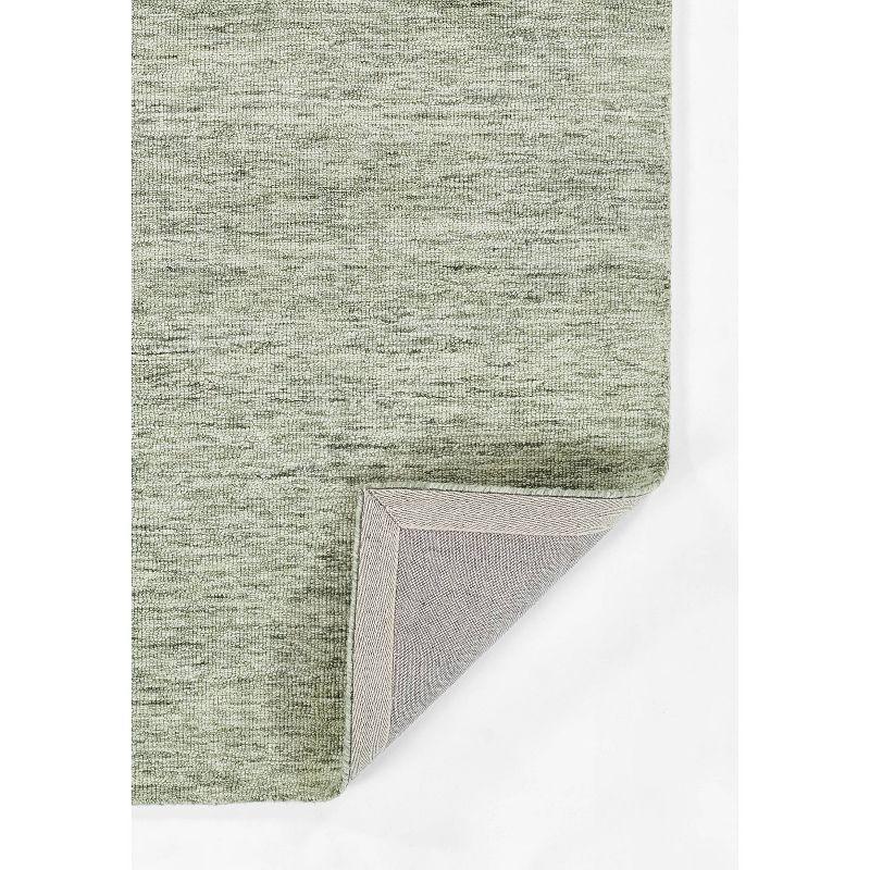 Momeni 2'x3' James Solid Handtufted Accent Rug Sage Green: Wool, Low Pile, Indoor, Rectangle, Cotton Backing