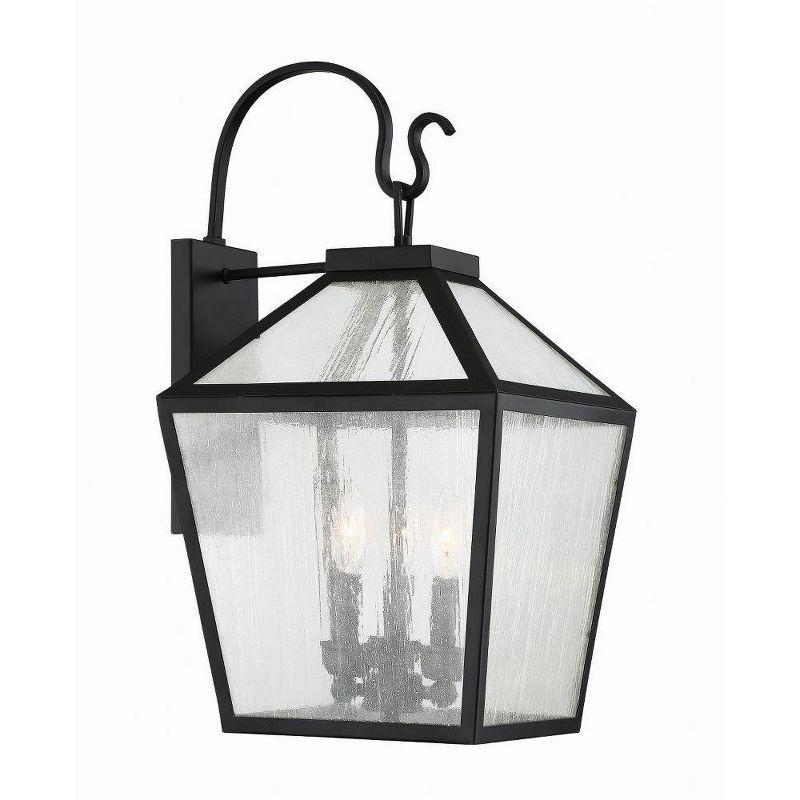 Woodstock Black Metal 3-Light Outdoor Wall Lantern