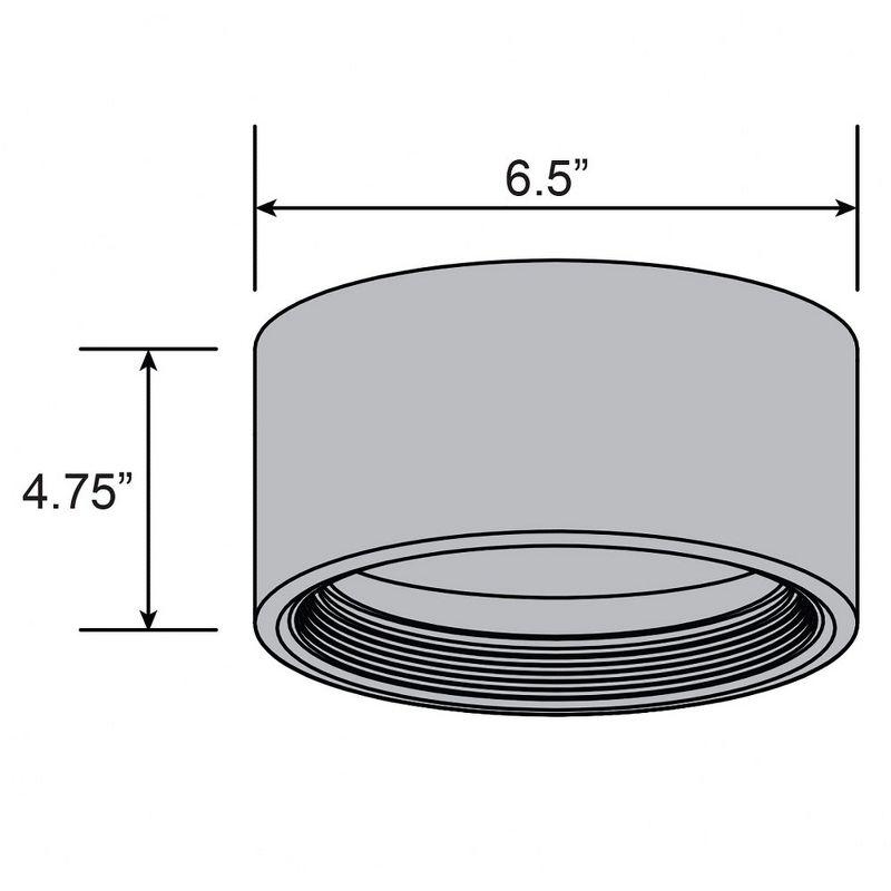 Black Aluminum Drum LED Indoor/Outdoor Flush Mount