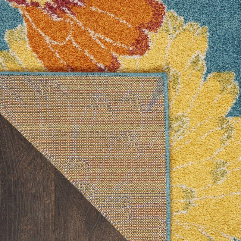 Nourison Allur Oversized Flowers Indoor Area Rug Turquoise Multicolor 2' x 3'