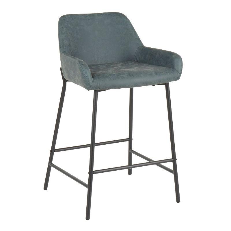Greely Upholstered Counter Stool with Metal Frame