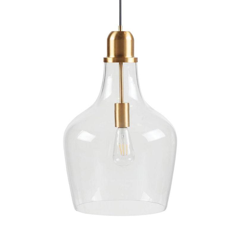 Ink+Ivy 13"x93" Auburn Bell Shaped Hanging Glass Simple Industrial Pendant Light