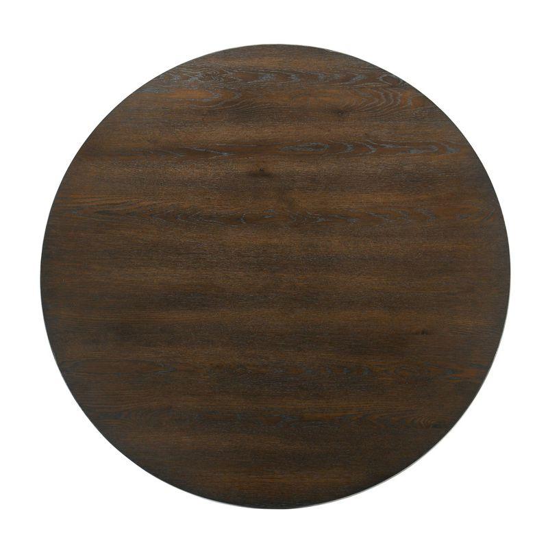 47" Piker Round Wood Dining Table Dark Walnut/Antique White - HOMES: Inside + Out