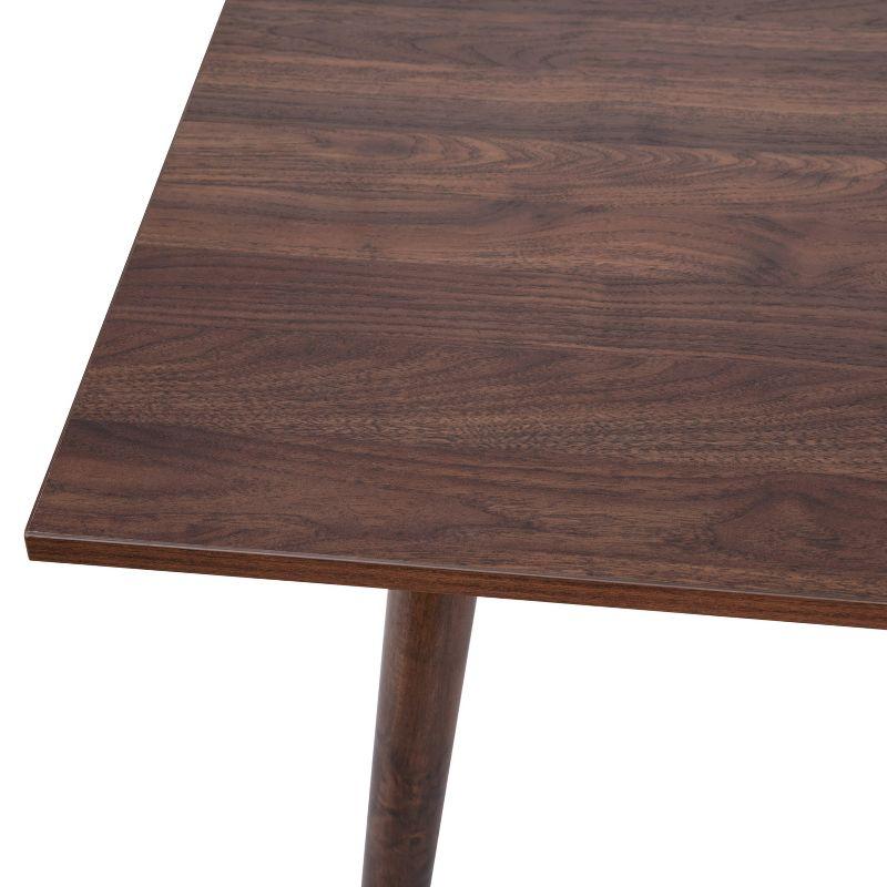 Flash Furniture Hatfield 47 Inch Mid-Century Modern Wood Dining Table, Wood Kitchen Table, Dark Walnut