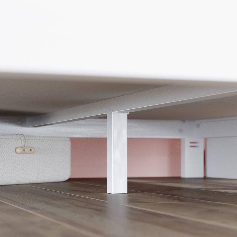 King Arnav 10" Metal Platform Bed Frame White - Zinus: Minimalist Style, No Box Spring Needed