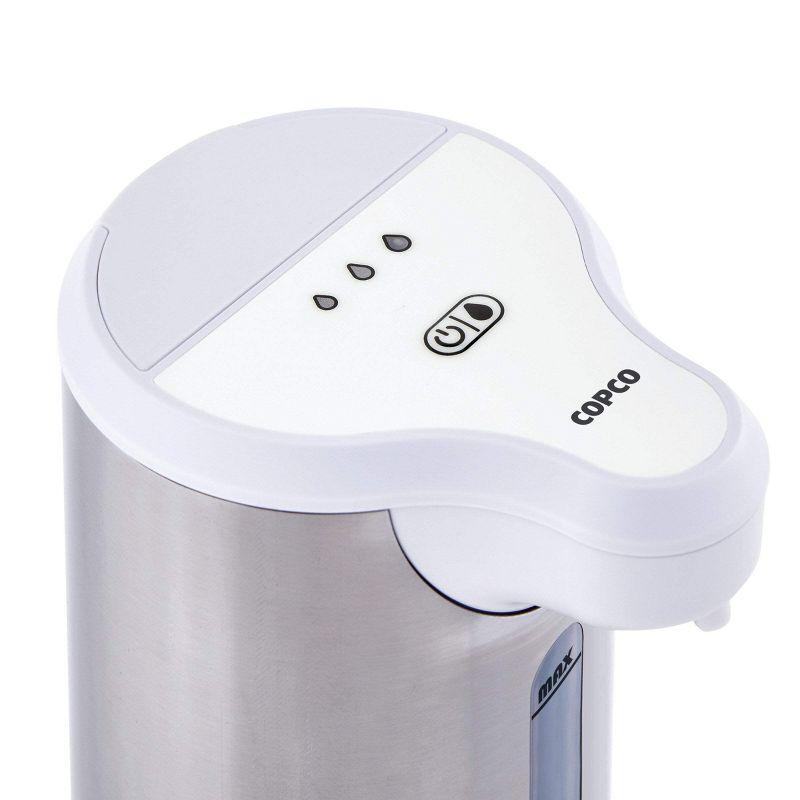 Copco Automatic Soap Dispenser for Kitchen and Bathroom - Stainless Steel, Semi-Transparent Refill Panel, Hands-Free Operation - Germ-Free Cleaning