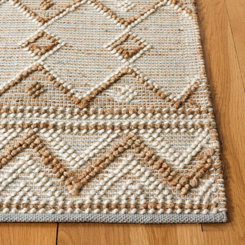 Ivory Hand-Tufted Wool Square Area Rug