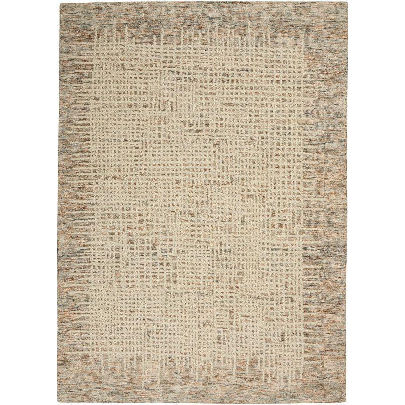 Nourison Vail Rustic Texture Indoor Area Rug Beige Multi 5'3" x 7'3"