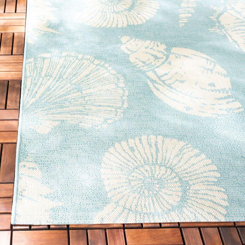 Aqua Elegance 95'' Reversible Flat Woven Outdoor Rug