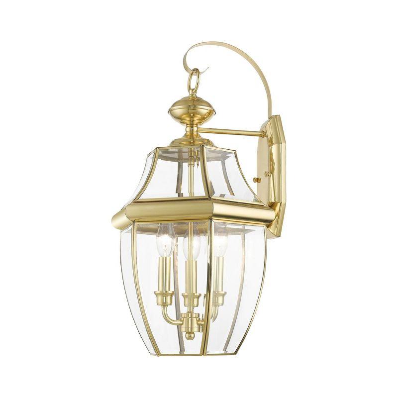 Livex Lighting Monterey 3 - Light Wall Light in  Polished Brass
