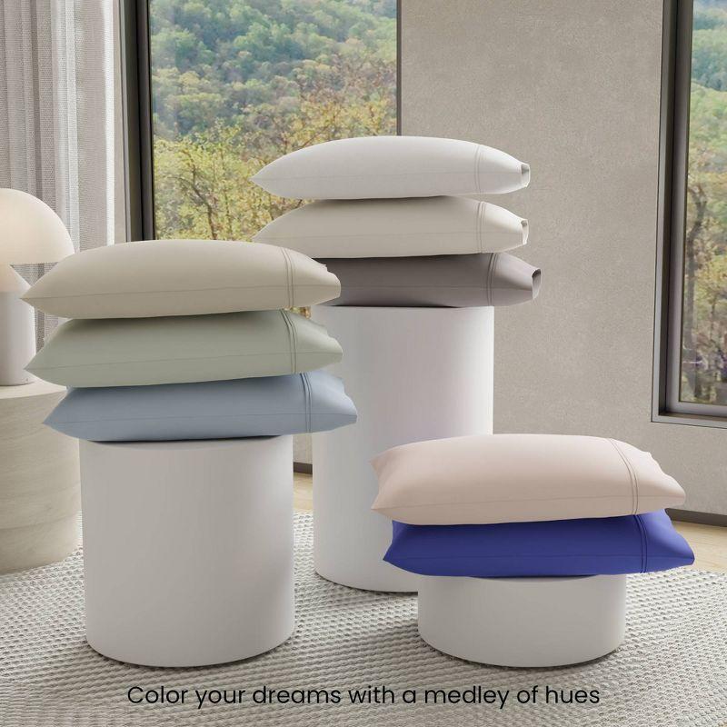 Purity Home Sustainable Organic 100% Cotton Breathable & Lightweight Deep Pocket Pillowcases