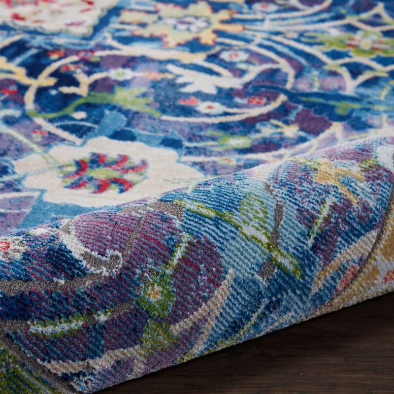 Nourison Global Vintage 7'10" x 9'10" (8' x 10') Blue Area Rug Oushak Vintage Center Medallion by Nourison