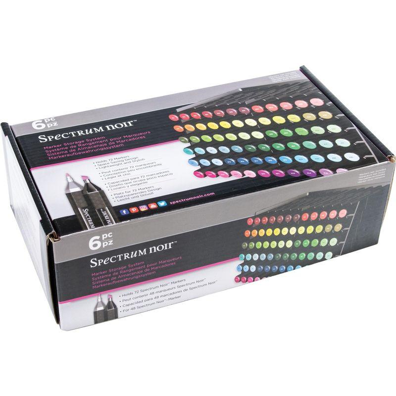 Spectrum Noir Marker Storage Trays Black 6/Pkg - Empty-Holds 72