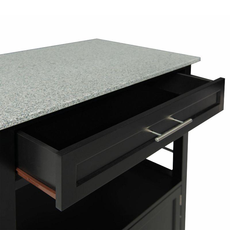 Cameron Kitchen Cart with Granite Top - Linon