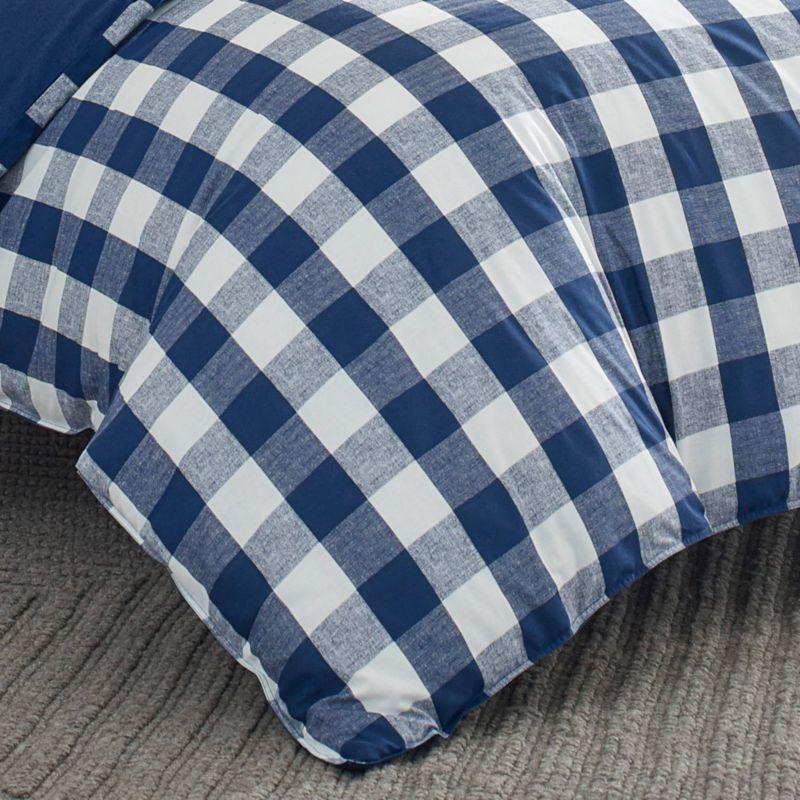 Eddie Bauer Lakehouse Plaid Blue Cotton Duvet Cover Set