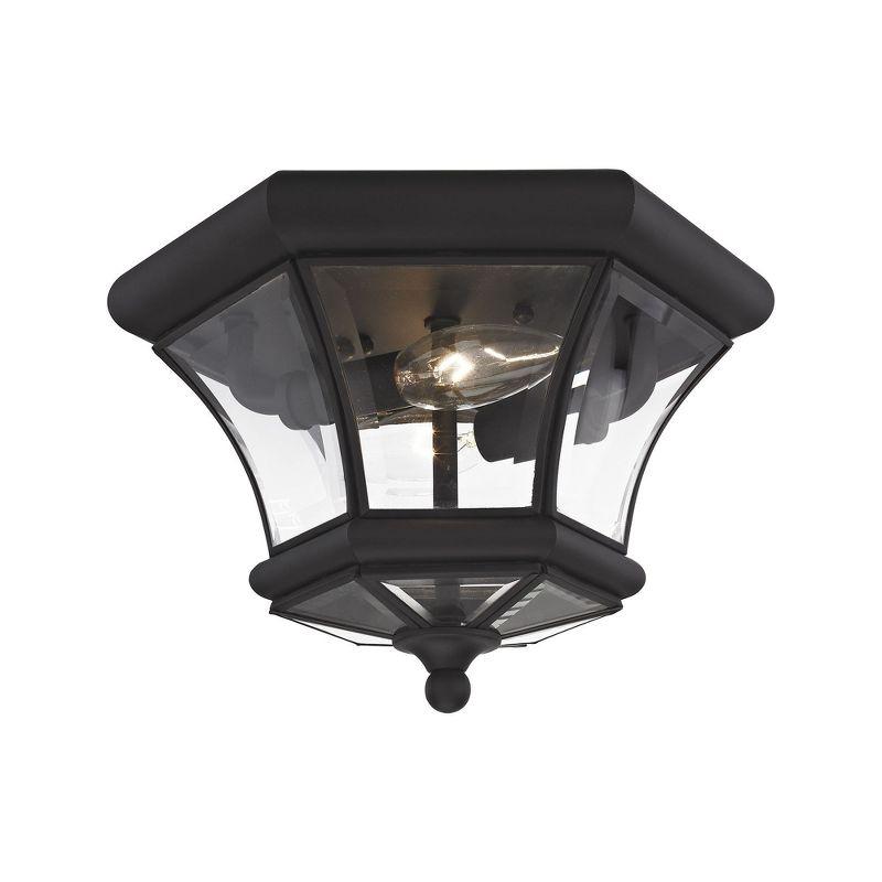 Livex Lighting Monterey/Georgetown 2 - Light Flush Mount in  Black