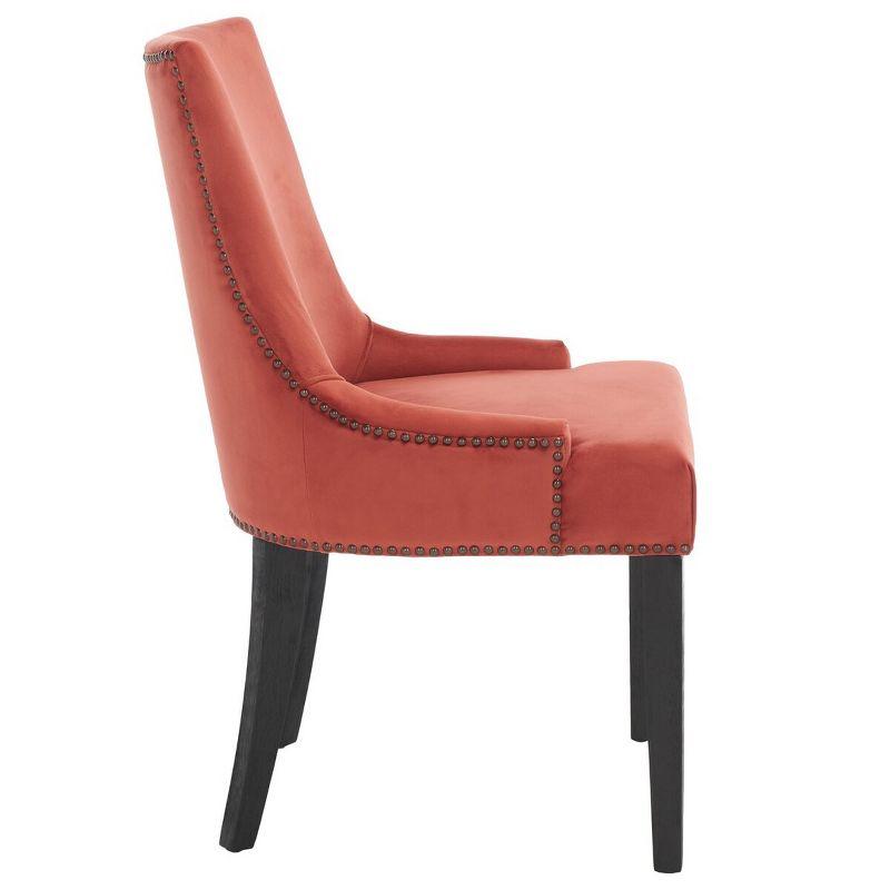 Lester 19''H Dining Chair (Set of 2) with Brass Nail Heads - Rust - Safavieh