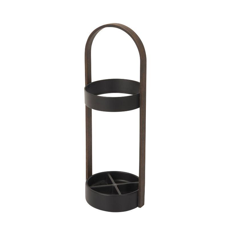 Bellwood Resin-Based Water-Resistant Umbrella Stand with Wood Veneer